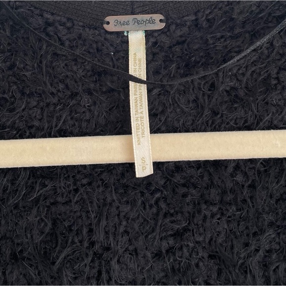 Free People Icing V neck Pull over sweater eyelash solid size small knit chunky - Picture 7 of 13